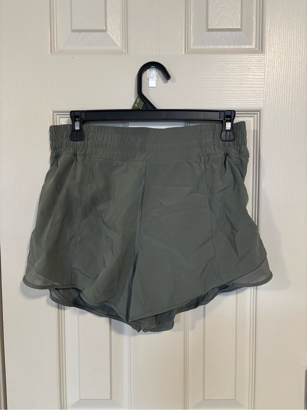 Womens Olive Green Lululemon Athletic Shorts